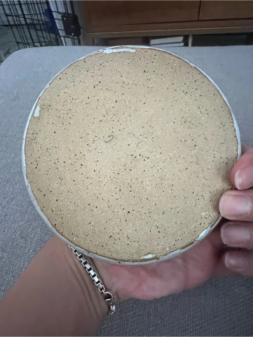 Handmade Ceramic Coasters - Speckled White & Sage Green